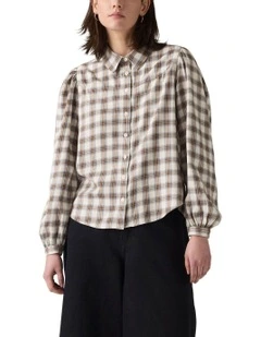 Journey Western Shirt in Marfa Plaid Bison