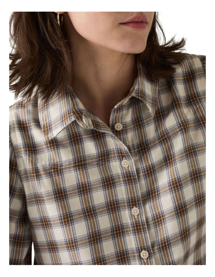 Journey Western Shirt in Marfa Plaid Bison image 4