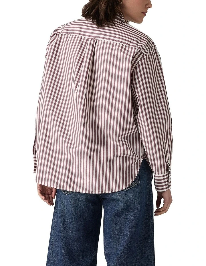 Harlie Boyfriend Shirt in Chocolate Truffle image 2