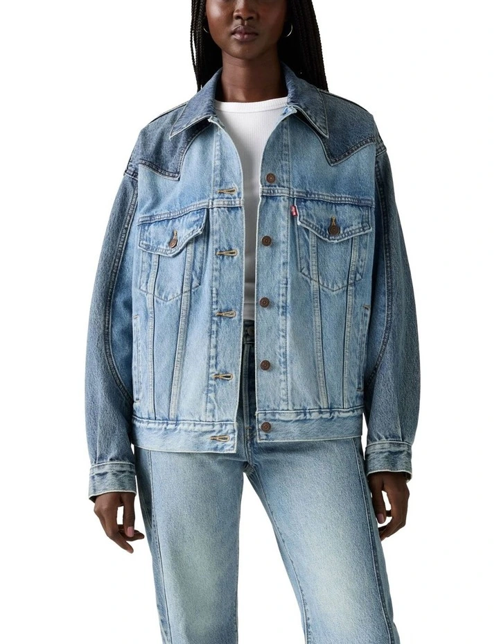 90s Western Pieced Trucker Jacket in Free Range image 1