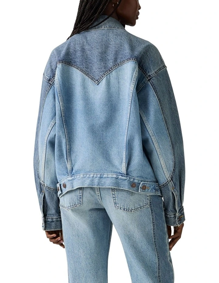 90s Western Pieced Trucker Jacket in Free Range image 2
