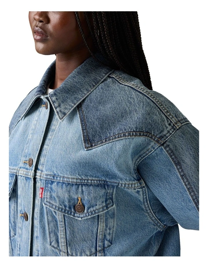 90s Western Pieced Trucker Jacket in Free Range image 4
