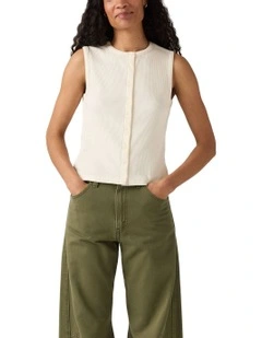 Rory Button-Up Shirt in Egret