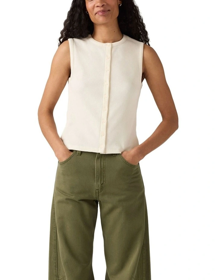 Rory Button-Up Shirt in Egret image 1