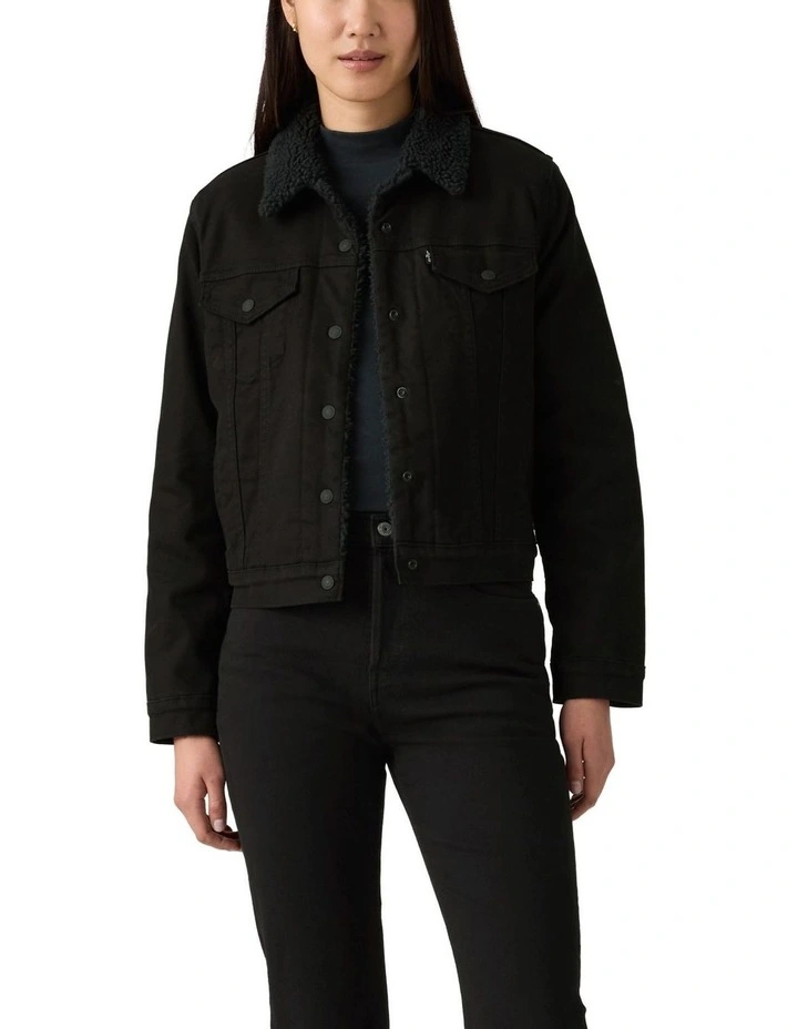 Original Sherpa Trucker in Black And Black image 1