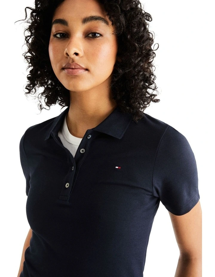 1985 Slim Pique Polo in Blue image 4