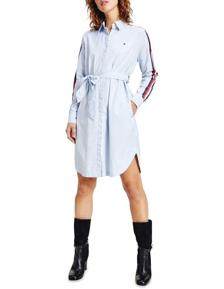 Monica Midi Long Sleeve Shirt Dress Breezy Blue