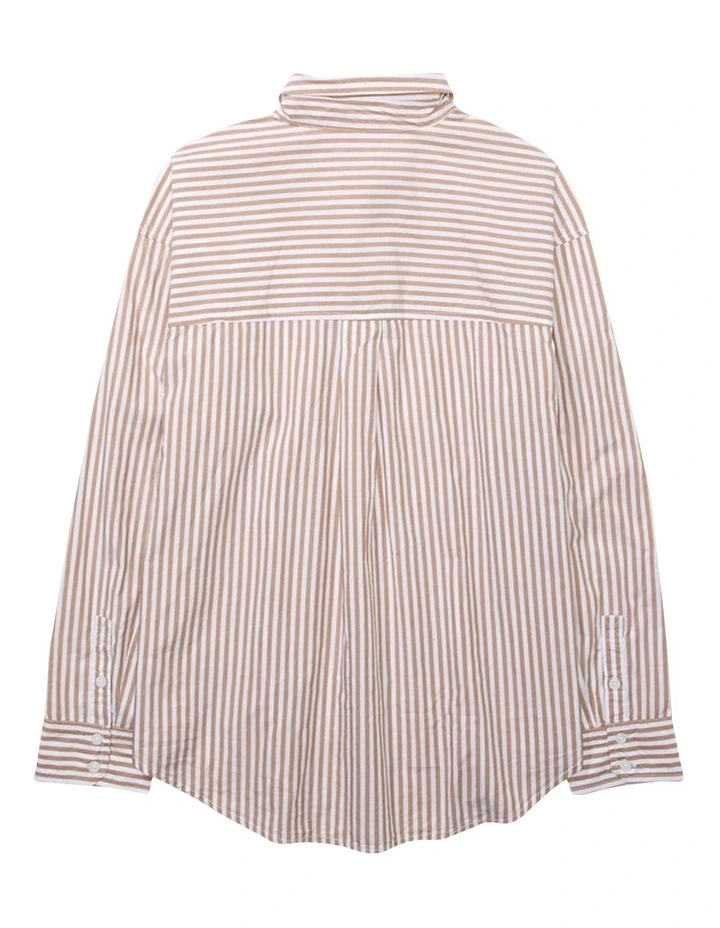 Perfect Button-Up Shirt in Brown image 4