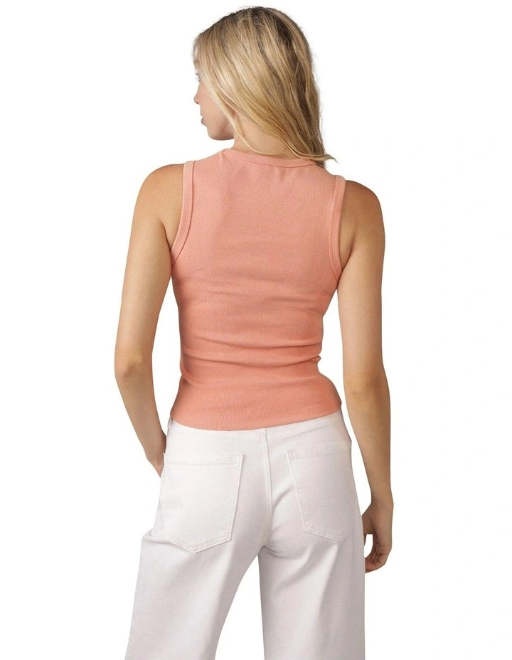 Main Squeeze Muscle Tank Top in Washed Orange image 2