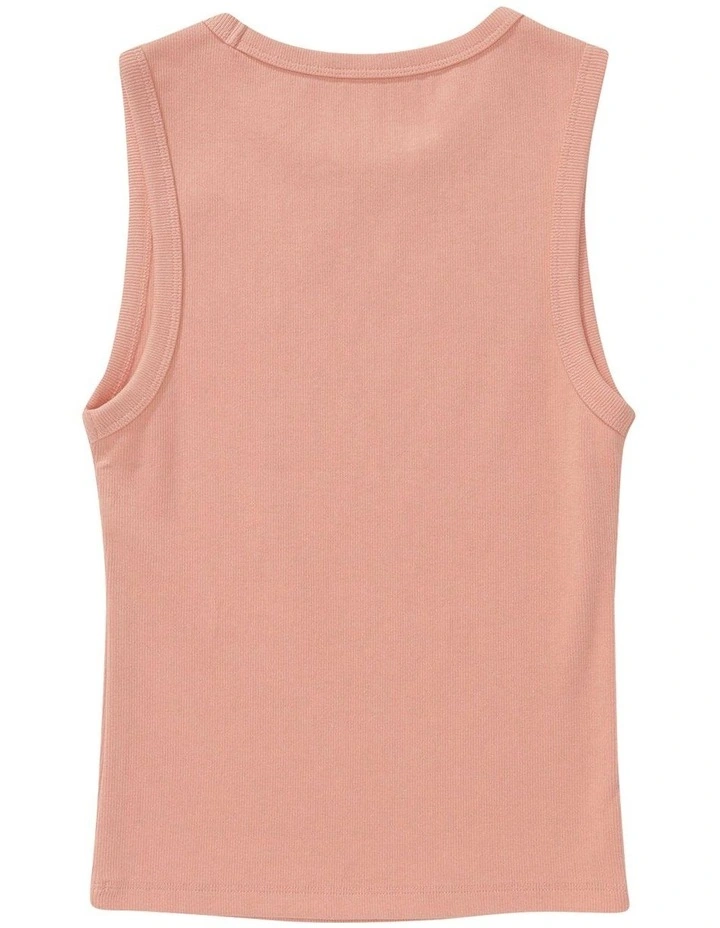 Main Squeeze Muscle Tank Top in Washed Orange image 4