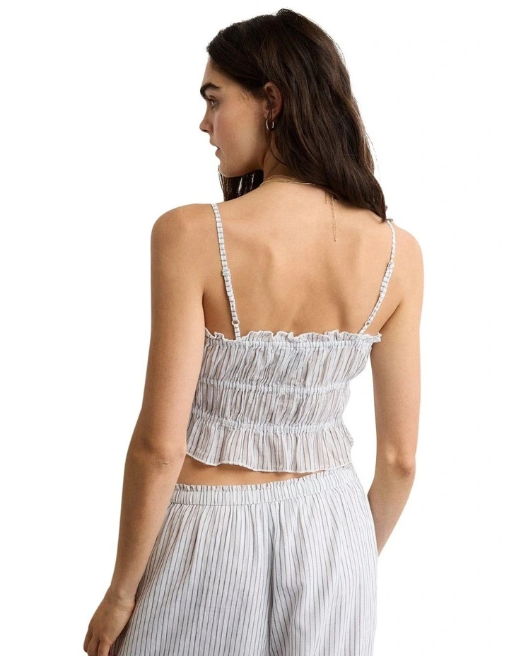 6420 Tiered Ruched Tank in Plaid Yd image 2