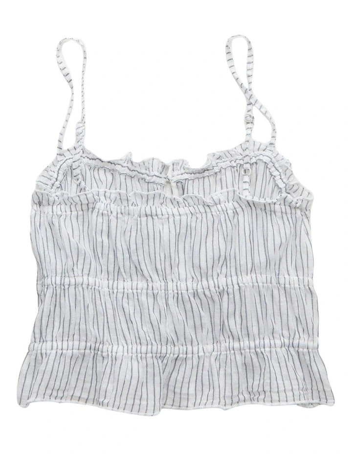 6420 Tiered Ruched Tank in Plaid Yd image 4