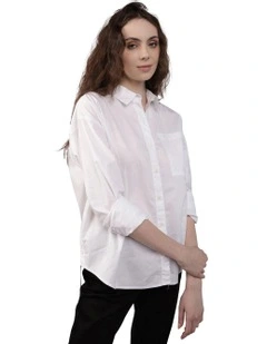 Perfect Button-Up Shirt in White
