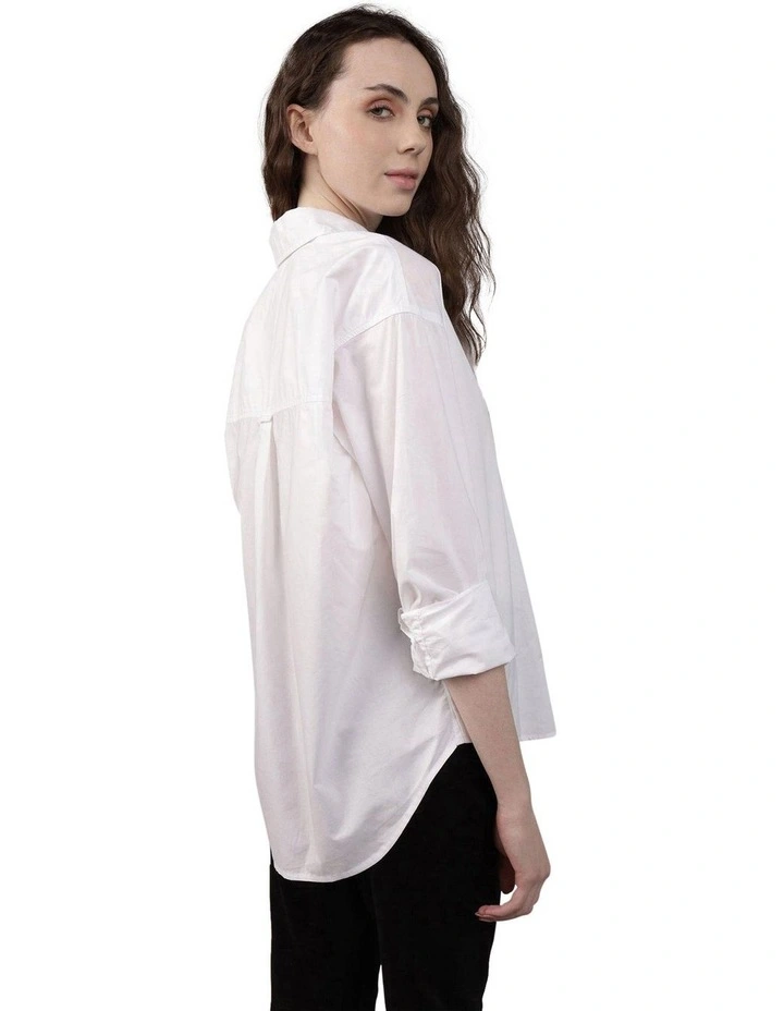Perfect Button-Up Shirt in White image 2