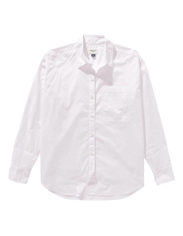 Perfect Button-Up Shirt in White image 3