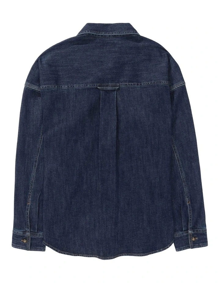 Dreamy Drape Oversized Button Shirt in Dark Clouds image 4
