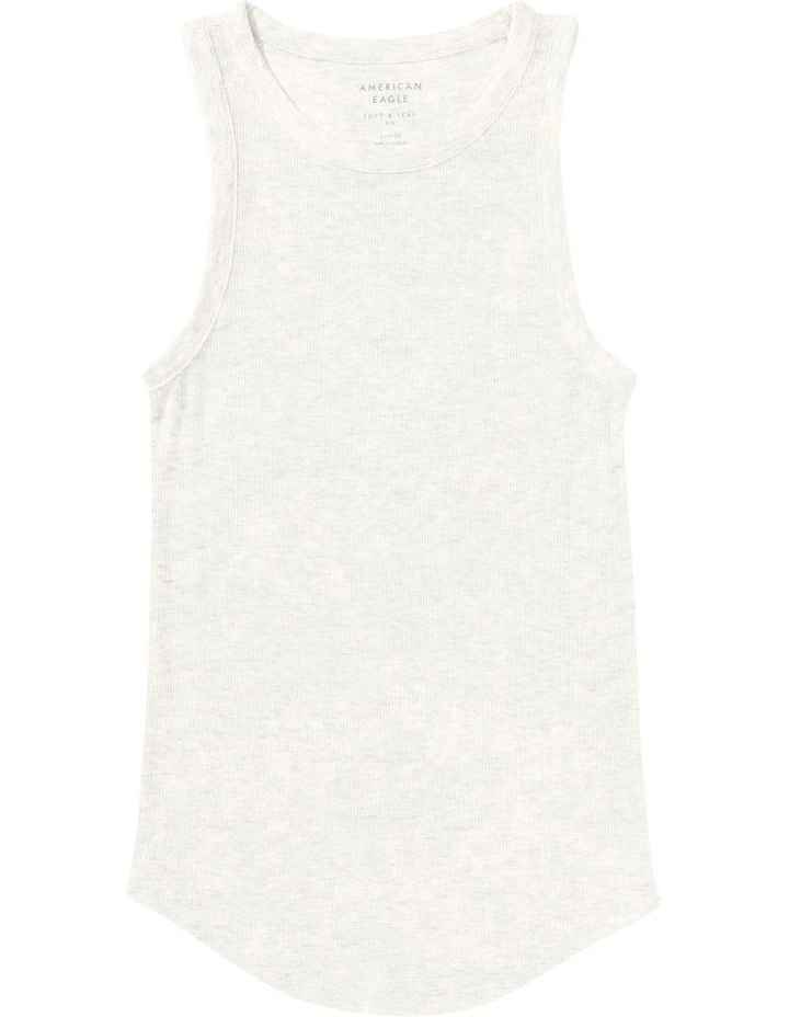 Soft And Sexy Ribbed Classic Tank Top in Light Gray image 3