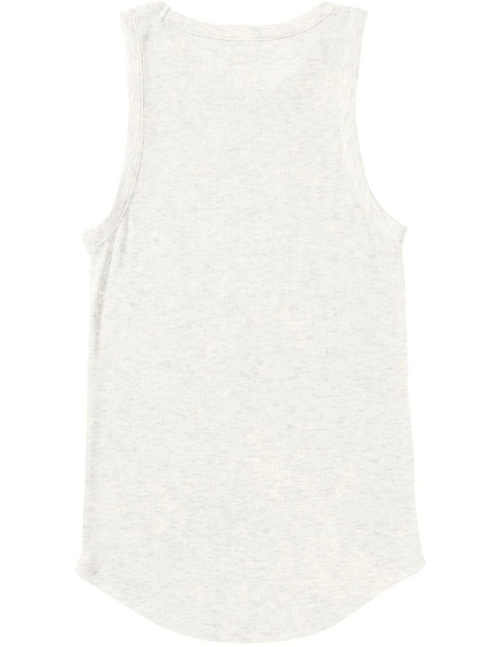 Soft And Sexy Ribbed Classic Tank Top in Light Gray image 4