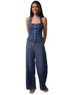 Denim Vest in Medium Wash