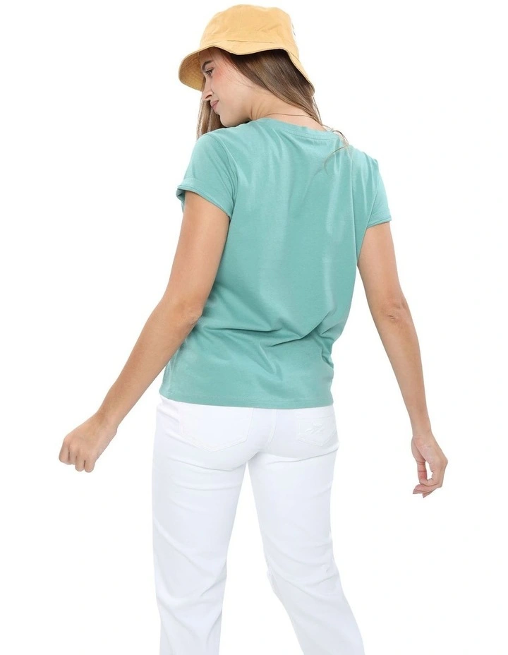 Graphic Tee in Green image 2