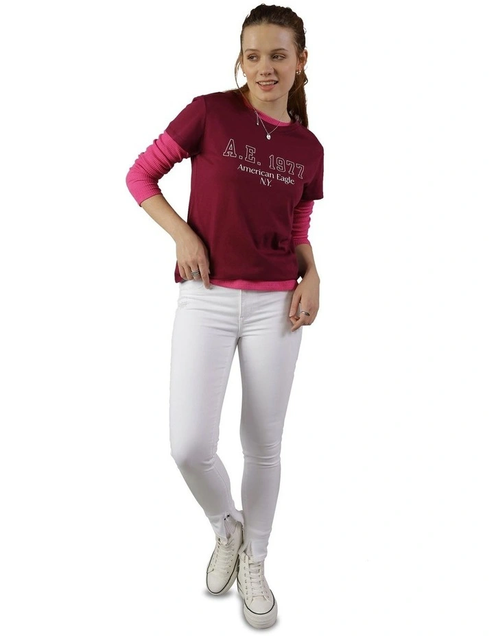 Slim Graphic Tee in Red image 1