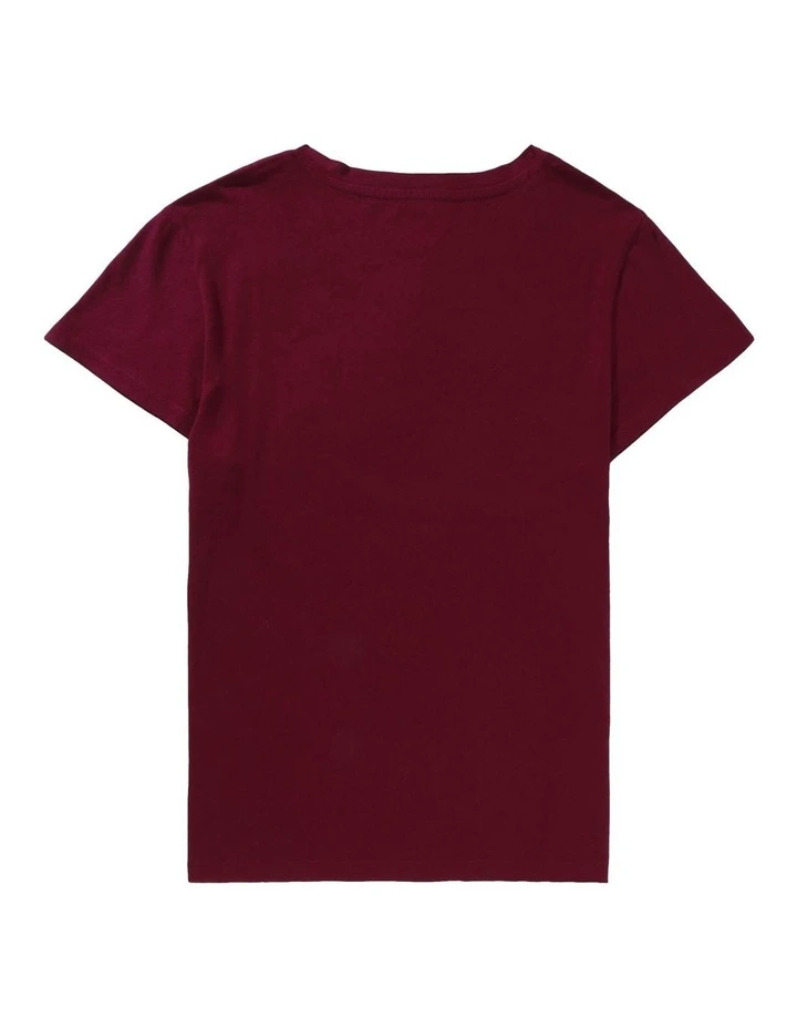 Slim Graphic Tee in Red image 4