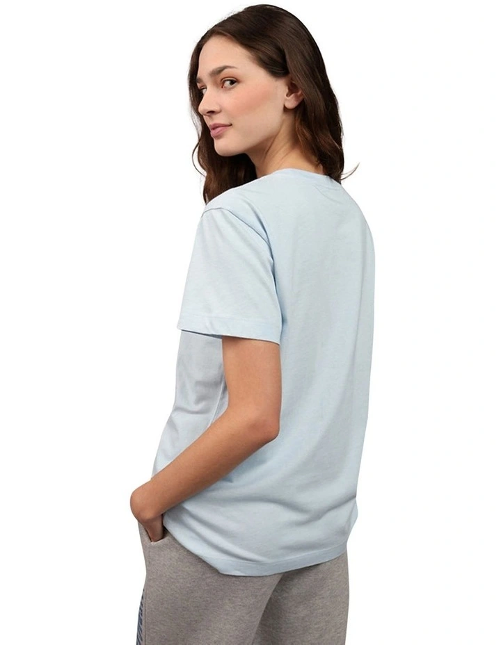 Oversized Logo Graphic T-Shirt in Light Blue image 3