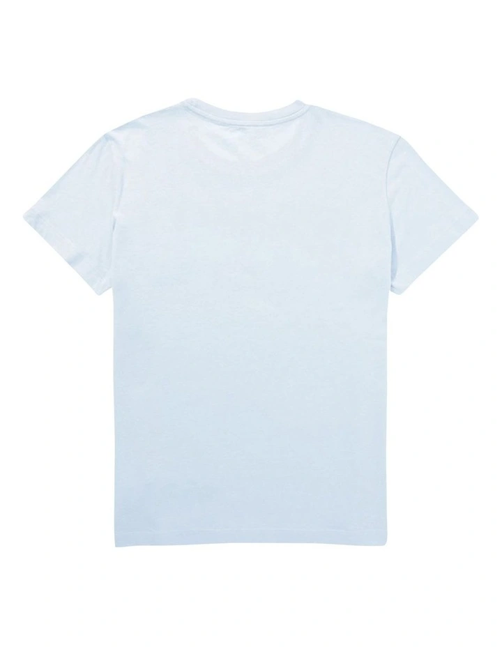 Oversized Logo Graphic T-Shirt in Light Blue image 4