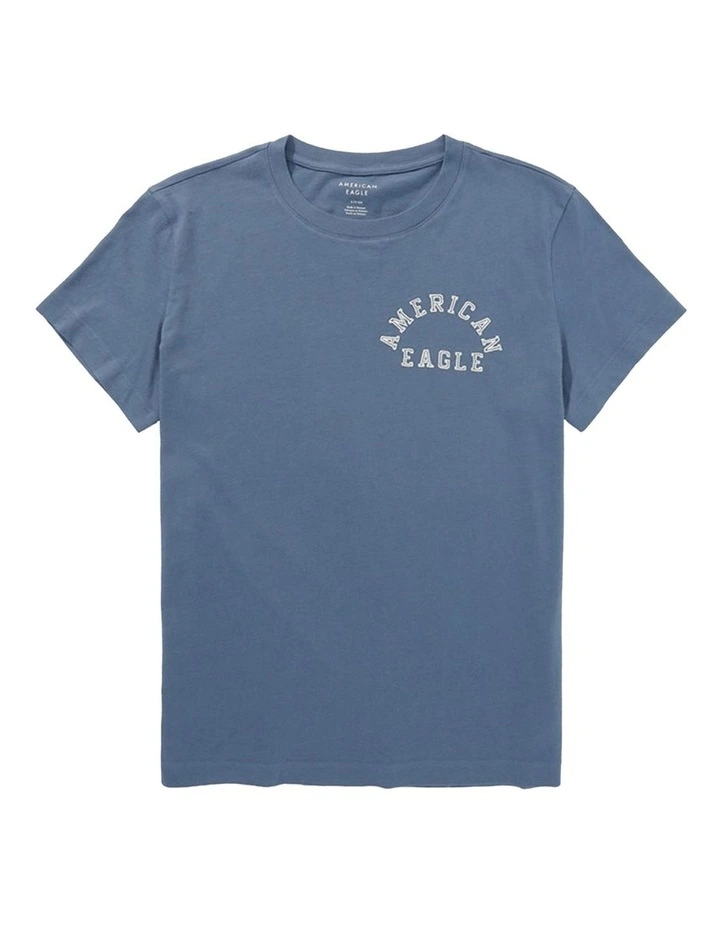 Oversized Logo Graphic T-Shirt in Navy image 2