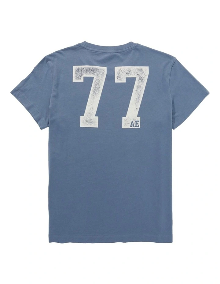 Oversized Logo Graphic T-Shirt in Navy image 4