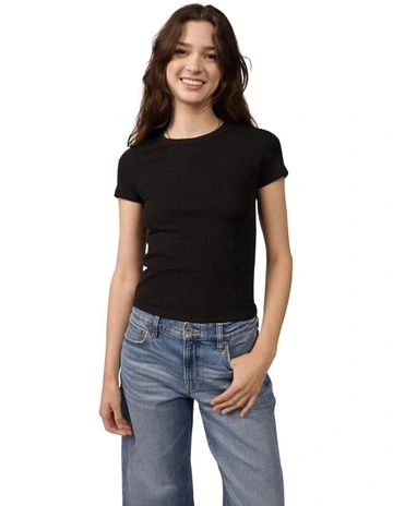 Hey Baby Tee in Black