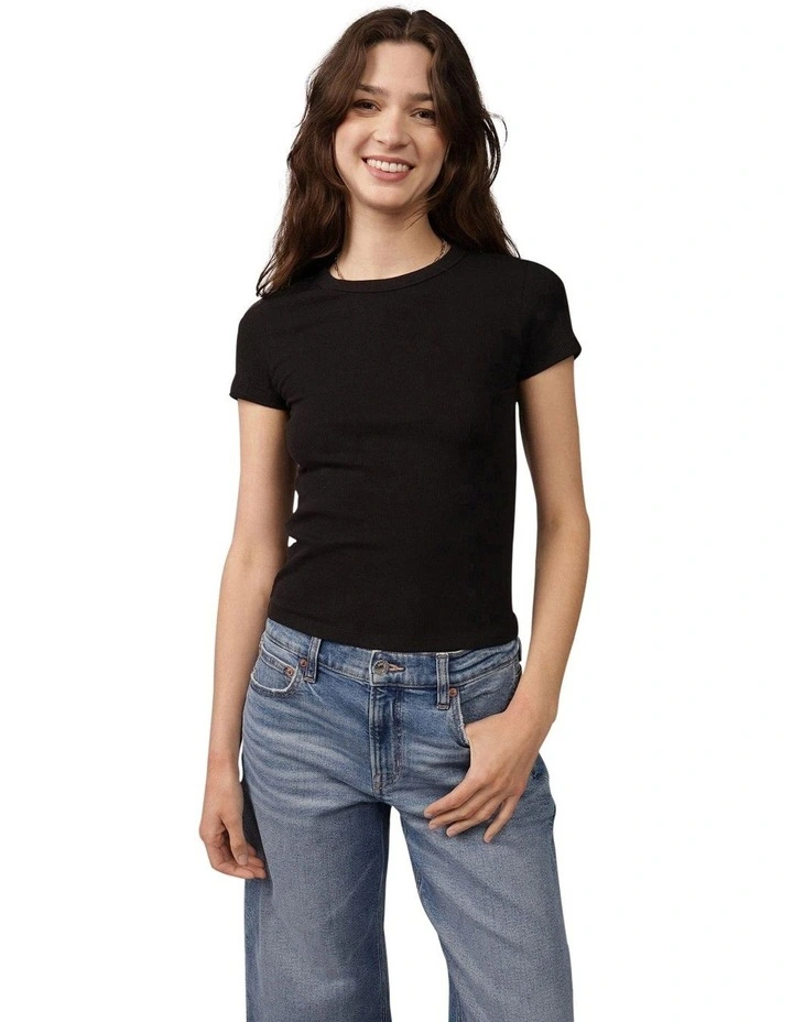 Hey Baby Tee in Black image 1