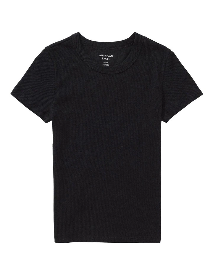 Hey Baby Tee in Black image 3