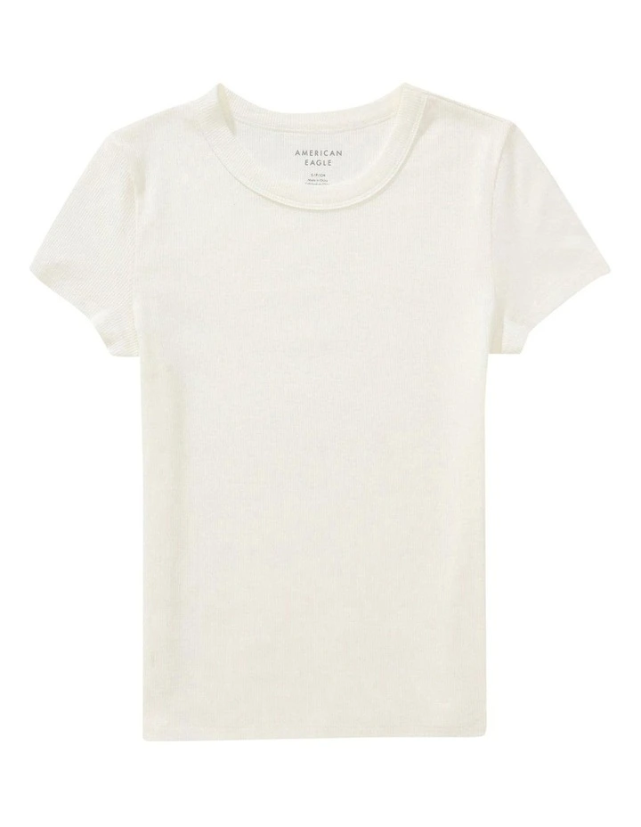 Graphic Hey Baby Tee in White image 3