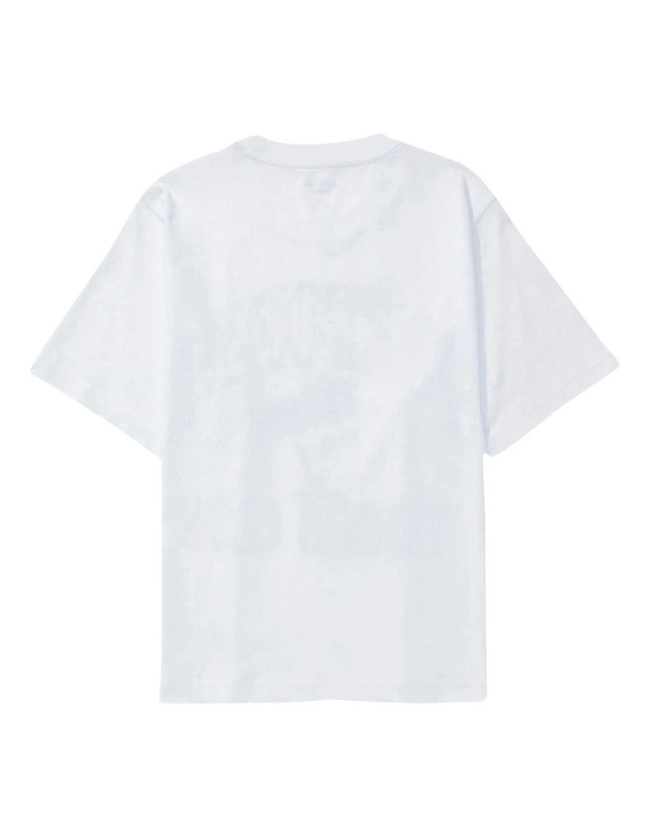 Oversized Destination Graphic T-shirt in White image 4