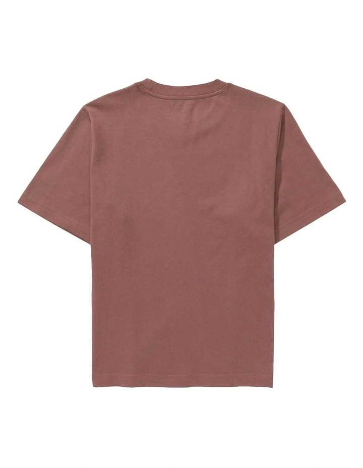 Oversized Destination Graphic T-shirt in Rust image 4