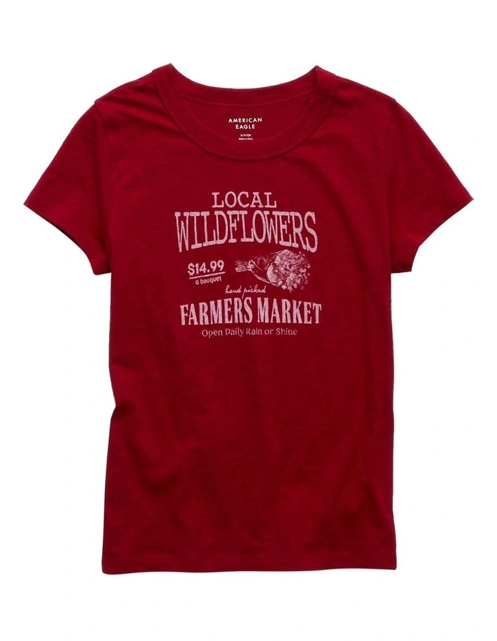 Graphic Baby Tee in Berry image 3