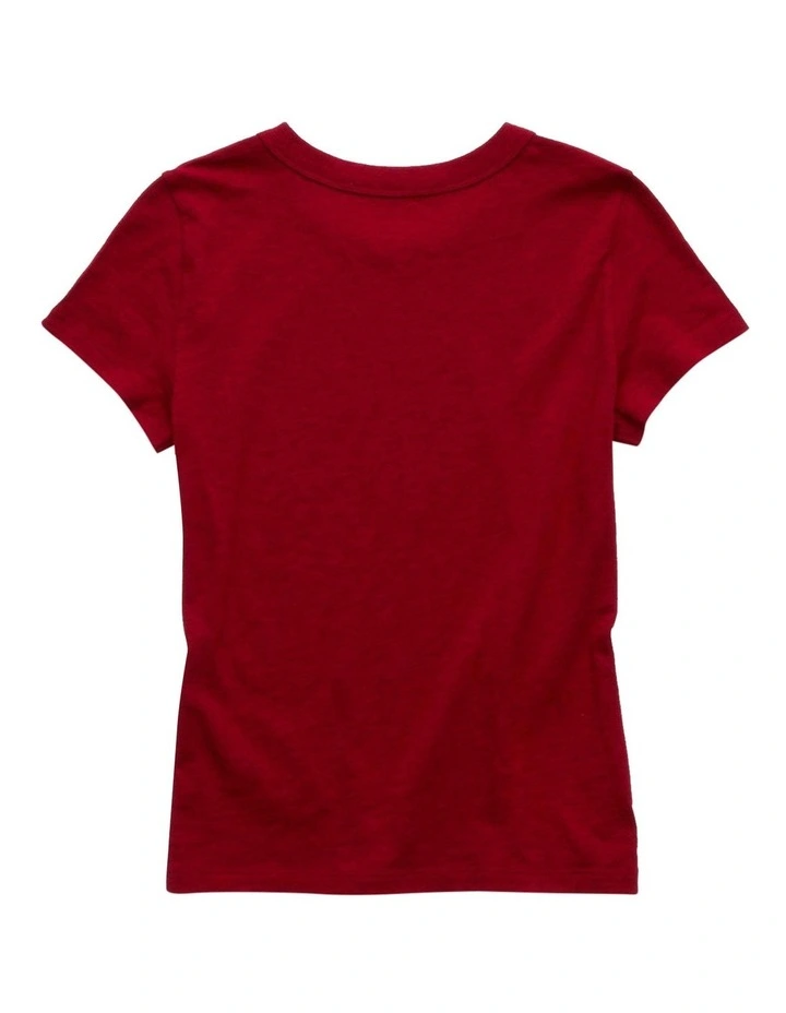 Graphic Baby Tee in Berry image 4