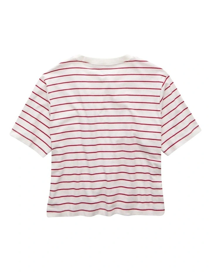 1125 Oversized Fashion Boxy Tee in Red image 4