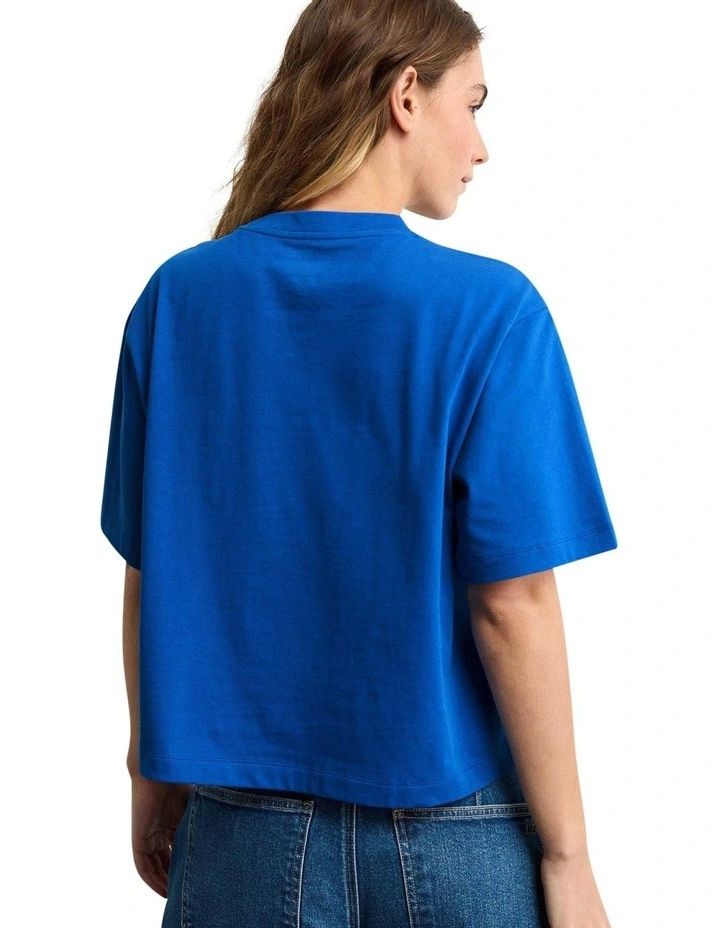 1191 Boxy Graphics T-shirt in Steel Blue image 2