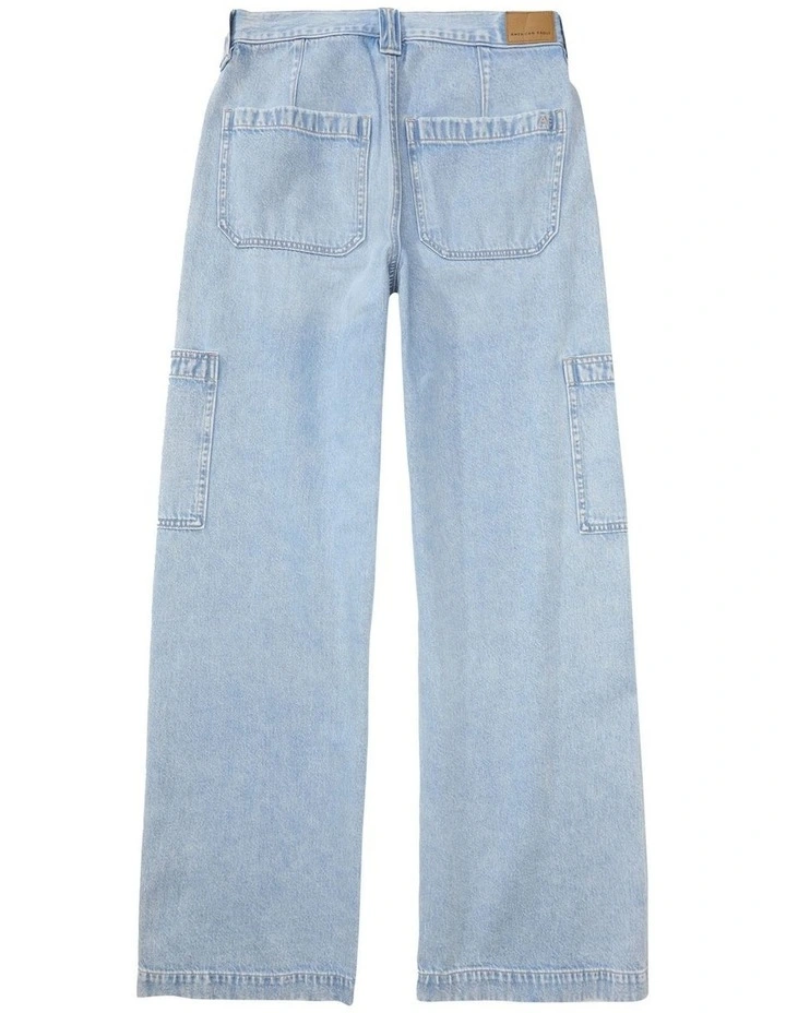 Dreamy Drape High-Waisted Baggy Wide Leg Jean in Authentic Light image 5