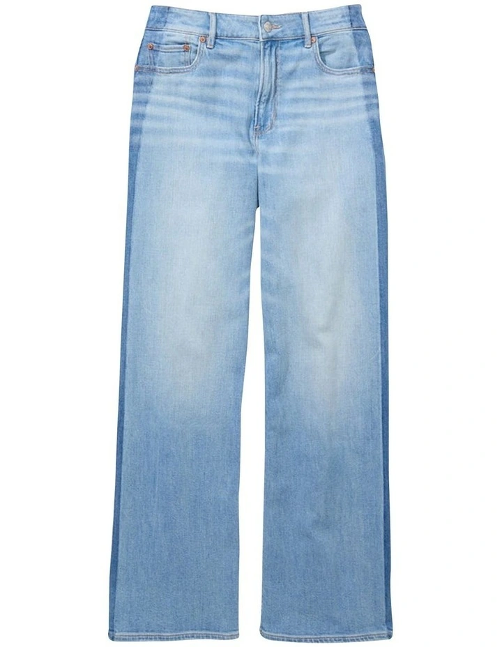 Dreamy Drape Stretch Side Stripe Super Jean in Hi-Low Indigo image 3