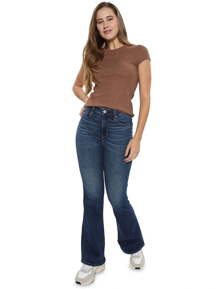 Next Level Super High-Waisted Flare Jeans in Blue image 1