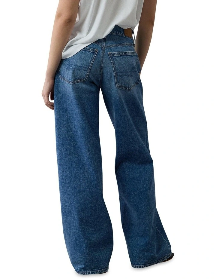 Strigid Low-Rise Ultra Wide-Leg Jeans in Medium Tinted Indigo image 2