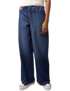 Strigid Low-Rise Ultra Wide-Leg Jean in Dark Clouds