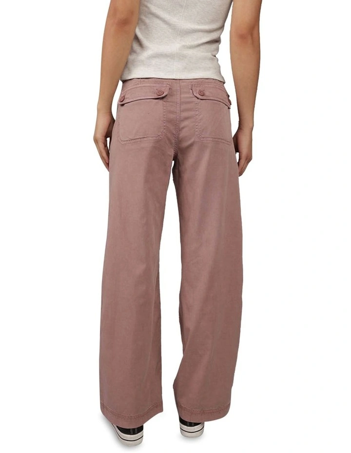 Dreamy Drape High-Waisted Baggy Wide-Leg Convertible Pant in Mauve image 2