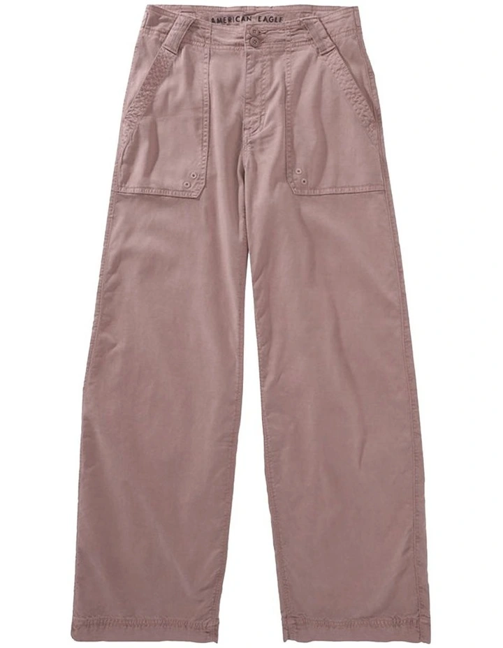 Dreamy Drape High-Waisted Baggy Wide-Leg Convertible Pant in Mauve image 3