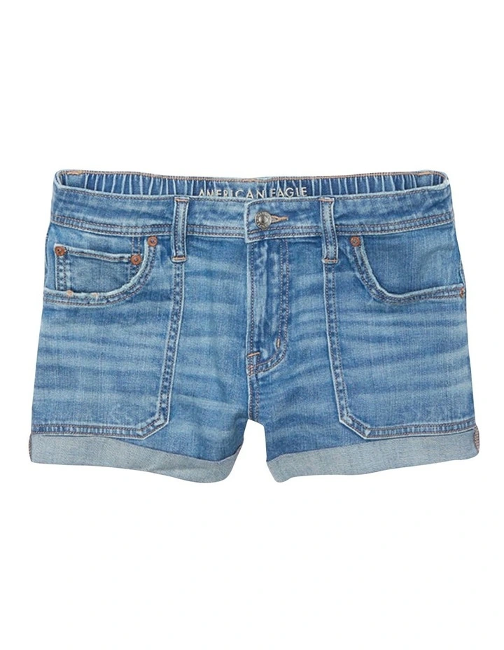 Dreamy Drape Stretch Denim Easy Shortie Jeans in Deep Indigo image 3