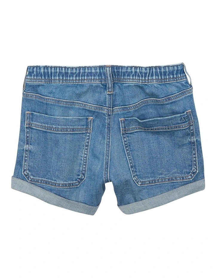 Dreamy Drape Stretch Denim Easy Shortie Jeans in Deep Indigo image 4