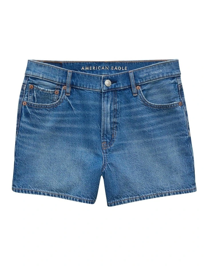 Strigid Super High-Waisted Relaxed Denim Short in Indigo image 3